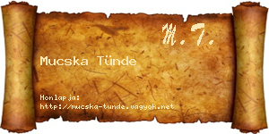 Mucska Tünde névjegykártya